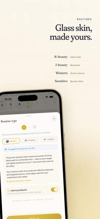 Aureli personalized AM and PM routines